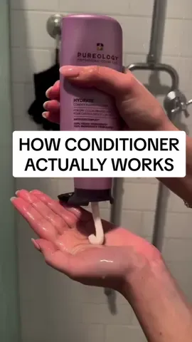 Did you know this is how conditioners work? #hairtok #haircare #conditioner #cosmetics #hairgrowth #hairhealth #hairproducts #cosmeticmanufacturer 