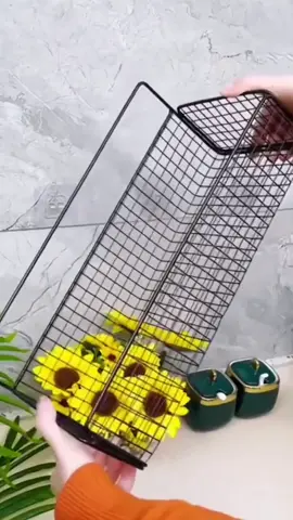 Wall Mounted Iron Storage Basket Bathroom Kitchen Multi-functional Storage Rack