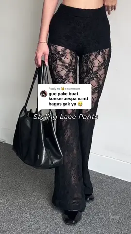 Replying to @😼 something i’d actually wear 🎧°•♡  #lacepants #celanabrukat #outfitideas #Outfitinspo #concertoutfit 