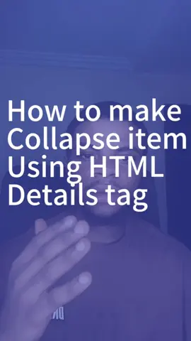 HOW TO USE THE DETAILS TAG IN HTML #html #webdeveloper #webdev #coding #html5 #htmlcss #html #webdevelopment 