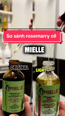 Tui đã trải nghiệm,  Mielle original nồng độ tinh dầu hương thảo sẽ cao hơn, nên khả năng kích thích mọc tóc sẽ nhanh hơn. Còn bản light thì phù hợp với da đầu nhạy cảm hơn á. Mùa hè tui thấy Light sẽ hợp hơn đoá. Còn giá với chất lượng oki hết mấy bà yên tâm sài. #quynhxoann #hair #haircare #reviewchanthat #hairloss #hairgrowth #miellehairoil #miellelight #mielleoriginal #chamsoctoc #xh 