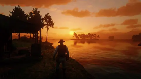 wow…#arthurmorgan#reddeadredemption2#beauty#sunrise#sunset 