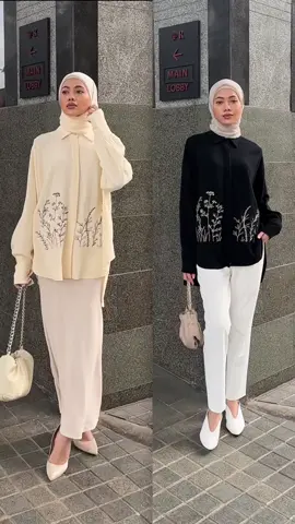 Siapa pecinta kemeja motif bunga??kemeja cassie dengan material pure linen sudah bisa di check out dikeranjang kuning ya bestie💕 #ngantorpakaitheblouse #rekomendasikemeja 