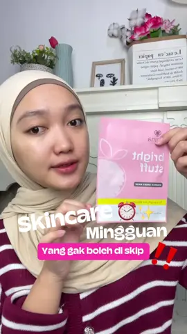 Waktunya weekly skincare bestie! jangan skip pake sheetmask supaya kulit kamu semakin bright, bouncy & glow!🩷 #EminAuthentic #EminaBrightStuff #BrightStuff #RekomendasiSkincare #SkincareRemaja #SkincareViral 