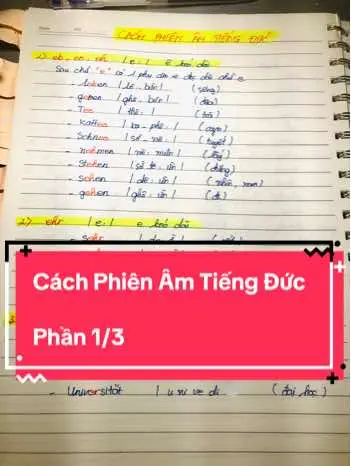 Cách Phiên Âm Tiếng Đức ( Phần 1/3 ) . Học dần dần nhé các bạn trẻ 🫰. Có ví dụ sẵn rồi nhưng ai chăm chỉ tìm kiếm thêm ví dụ càng tốt ah 🥰 #germanygirl #deutschlernen #duhocduc #deutschland #deus #deuschland🇩🇪 #tiengduc #germany #germanshepherd #german #germany🇩🇪 #germangirl #germanshepherdsoftiktok #xuhuong2024 #thaydoibatngo #stugartt #muchen📍🇩🇪 #berlin #berlintagundnacht 