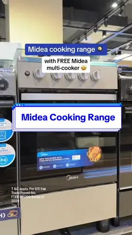 Budget-friendly na cooking range may oven na din! #abenson #abensononline #midea #range #cookingrange #midearange #oven #appliance #kitchenmusthaves 