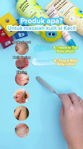 Pusing sama masalah kulit si Kecil??? Sini mimin spill pakai produk apa untuk memperbaikinya🫶🏻💙💛  Nahh buat dapatkan skin goals #KulitKenyalLoluna bisa dengan se-simpel A-B-C :  A : Head to Toe Baby Wash B : Face & Body Baby Lotion C : Cerapair Baby Rash Cream #Loluna #LolunaBabySkincare #BabySkincare #LolunaHeadToToeBabyWash #LolunaBabyLotion #LolunaBabyHairLotion#LolunaAllThatMatters #LolunaBikinKangen #KulitKenyalLoluna