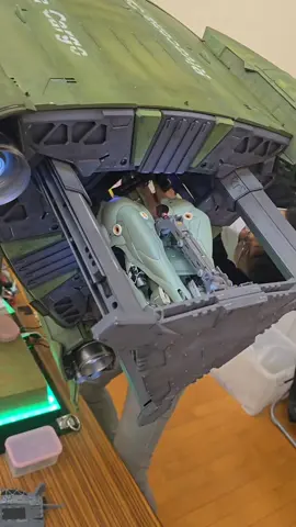 GARENCIERES Neo Zeon Rivacona Cargo SpaceShip with NZ-666 Khsatriya.mp4 #fyp #tiktok #shorts #youtubeshorts #youtube #anime #gunpla #plasticmodel #toys #actionfigures #bandai #gundam #gundam 