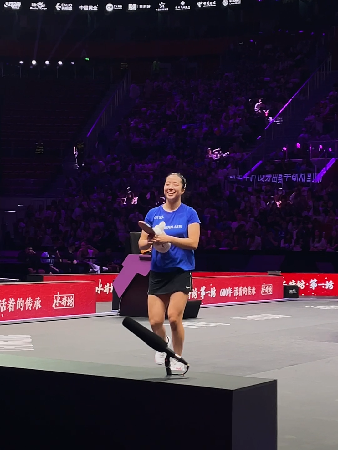 An emphatic finish from Shin Yubin ✨  The Korean star eases past Bernadette Szocs in straight games to set up a R16 clash against Nina Mittelham/Orawan Paranang 💥 #WTTChongqing #WTTChampions #PingPong #TableTennis