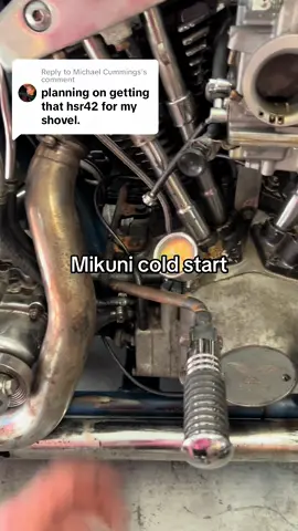 Replying to @Michael Cummings I love these carbs, super easy kick starts. #motorcycle #bikelife #harleydavidson #fyp #chopperlife #choppershit #foryou #builtnotbought #choppers #shovelhead #shovelheadchopper #motorcyclesoftiktok #vintageharley #bluecollar #biker #biketok #harleychoppers #kickstart #oldschool 