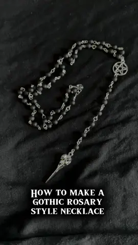 A lil gothic necklace tutorial 🖤 #goth #gothic #gothfashion #gothgirl #gothjewelry #emo #emofashion #alternativefashion  #CapCut 