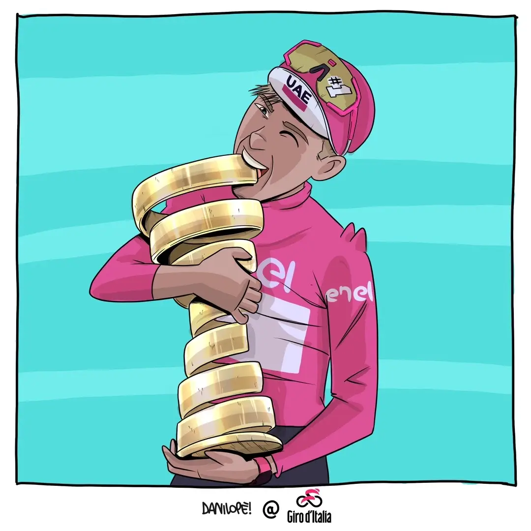 According to @Danilo Pergamo  Can you catch all the references?  #giroditalia #giroditalia2024 #cycling #cyclingtiktok #tadejpogacar #cartoon 