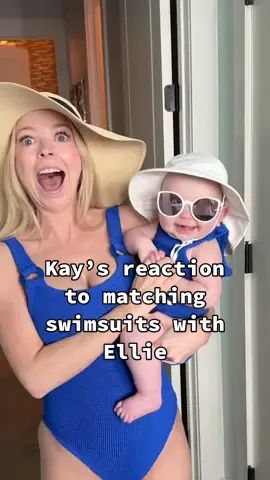 Ellie’s little sunglasses are precious 🥹 backstory ::: We were gifted a beach trip and it came at a perfect time. Kay has been feeling really bad the last few weeks with her chronic illness, and so a beach vacation is a great time to slow down and relax which is exactly what she needs. We have been here a couple days now and Kay’s mental health has been in a better place. She has been getting a lot of time to relax and lay on the beach and just do nothing! 😂 Ellie has had an amazing time also, she went to the ocean for the first time, and even built her first sand castle, kinda… 😂 Kay and Ellie dressed in the same bathing suit today! They are so cute with their little blue sets! I think Ellie was excited to be matching with her mommy! 🥹 We packed up after they got ready, and we headed to the beach for another fun/relaxing day! #kayandtayofficial #couples #relationships #pregnant #postpartum