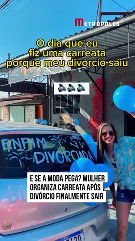😂 Thalia Marielle passou por todas as fases do processo do divórcio e, finalmente, teve a sentença de decretação do seu pedido. Por isso, ela decidiu fazer uma carreata pelas ruas de #Pindamonhangaba, município de #SãoPaulo, para comemorar a decisão. Em vídeo publicado no Inst4gram, Thalia mostra seu carro, que foi decorado com balões azuis e frases como “Enfim, divorciada! Buzine”. Ela ficou bastante feliz com a conquista, gritando e comemorando seu novo posto de recém divorciada. Inclusive, muitas pessoas que estavam na rua festejaram com ela. Para completar a celebração, Thalia comprou um bolinho com a frase “Enfim, divorciada!”. “É tanta emoção que nem sei expressar”, escreveu a paulista, na legenda da publicação. Nos comentários, os internautas caíram na risada. “Pela comemoração o livramento foi grande”, escreveu uma usuária. Outra pessoa disse: “Só não fiz isso porque não tinha carro, mas a felicidade era a mesma”. Um terceiro ainda comentou: “É isso aí, tem que comemorar mesmo.” (via @topmidianews) #tiktoknoticias