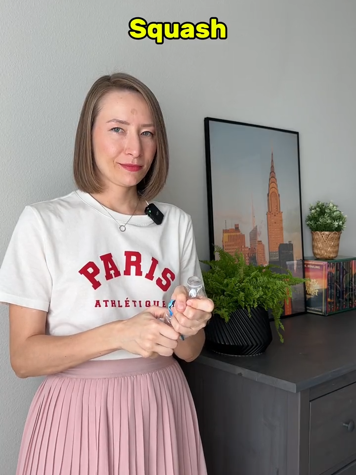 Action Verbs in English: Squash, Crumple, Shake, Break, Press. Learn English with me. #LearnEnglish #EnglishVocabulary #ActionVerbs #EnglishLearning #EverydayActions #EnglishLesson #LanguageLearning #PracticalEnglish #ESL #EnglishPractice #SpeakEnglish #CommonActions #HandsOnEnglish #EducationalVideo #EnglishTips