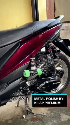 Metal polish pink power bikin part chrome kalian jadi lebih kinclong✨ #redberry #metalpolish #kilappremium #beatmodifikasi 