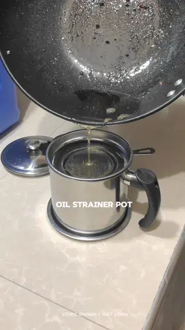 Oil strainer pot. pangsala ng mantika. #oilstrainerpot #oilstrainer #oilcontainerwithstrainer #oil #Pangsala Ng Mantika 