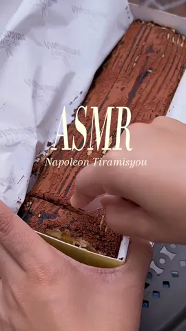 ASMR Napoleon pastry Tiramisyou  Lembut di luar renyah di dalam ☕️ - #medannnapoleon #khasmedan #pusatoleholeh #cake #pastry #umkm #medan