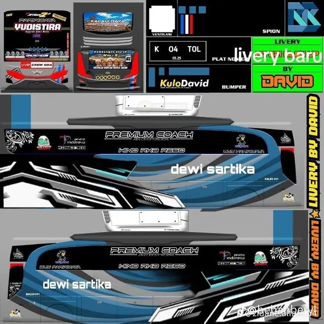 share livery Yudistira pt1 #liverybussid 