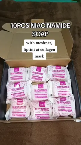 10pcs niacinamide soap 10x whitening  #bmrsniacinamidesoap #bmrs #10xwhiteningsoap #bmrsbeautyessentials✨ 