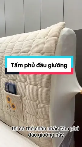 Tấm phủ đầu giường bằng cotton dày dặn, có chun bám chắc, ôm sát đầu giường dù kích thước khác nhau. 