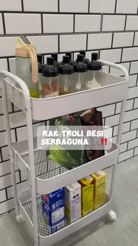 Trolley rack storage ni sangat lah berguna pada dapur nampak kemas and tersusun je + trolley ni ada roda so senanglah nak bergerak 😍🥰  #trolley #trolleyrack #trolleyracktier #steel #rakserbaguna #rak #rakdapur 