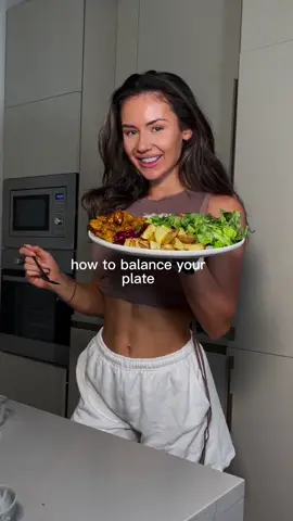 if youre looking to eat more balanced but don’t know how to plate, @Olivia Jarvis has the guide for you!✨🍽️🥗 Check out their page for more health inspo!🤍 #balance #Lifestyle #plate #nutrition #myplate #healthy #health #healthfood #repost #inspo #idea #help #guide #delicious #food #healthyfood #balancedlifestyle #dinner #lunch #fyp 