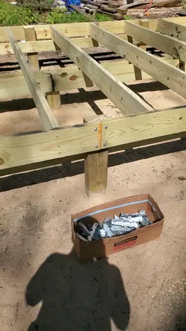 cabin floor joists installation. #viral #myfyp #likе #follow #cabin #fyp #Outdoors 