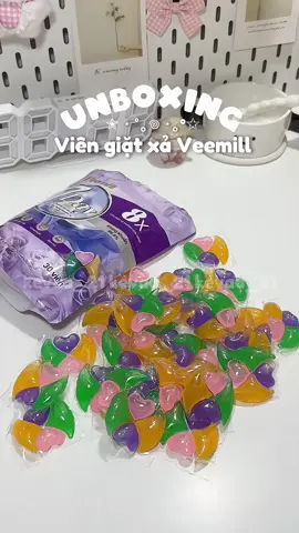 Viên giặt xả Veemill ✨🌹 #viengiatxa #viengiatxa4in1 #veemill 