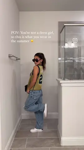 Just some casual cool outfit inspo for the girlies who don’t do dresses. Follow along for more fashion content!  . . . . #outfitinspo #SummerFashion #outfitideasforyou #momfashion #easyoutfits #streetwearstyle #firstvideo 