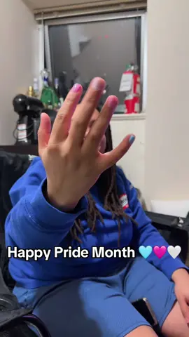 painting our nails together the night before our first parade of the month 🥹♥️ @T 🦖  #fyp #happypridemonth #queercouple #blackqueer #nyc #prideparade #trans 