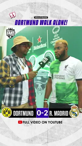 Watch the FULL VIDEO now on YouTube via link in bio 📺 🔥 🗣️ 😅  #naijafootball #tiktoknigeria #naijatiktok #sportsontiktok #levelupafrica #nigeria #africanfootball #championsleague Borussia Dortmund 0-2 Real Madrid highlights today 