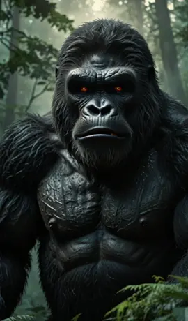 A giant chimpanzee 3D surreal made of dense wisps of smoke lightning eyes. . . . . . . #ai #aiart #nature #digitalart #chimpanzee #kingkong 