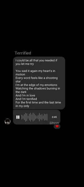 Am I terrified? Terrified (cover) #terrified #cover #coversong #lyrics #music #xyzbca #fyp #foryou #hyuncover 