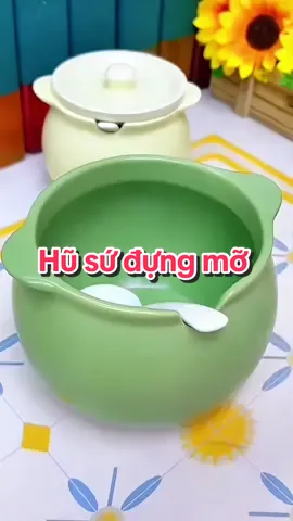 Hũ sứ đựng mỡ heo tráng men cao cấp #husudungmo #husudungmolon #husudungdaumo #husudunggiavi #giadungtienich 