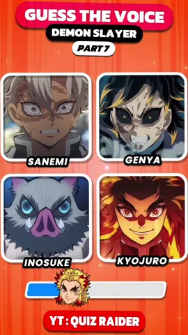 GUESS THE VOICE - DEMON SLAYER QUIZ! - Part 7  #quiz #guess #demonslayer #voice #anime 