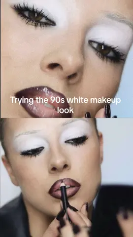 This frosty eyelook had been om my mind for the longest 🤍#90smakeup#whiteeyeshadow#makeup#makeupinspo#beautytiktok  