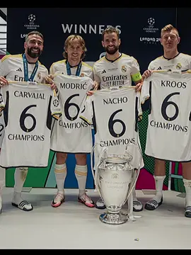 Carvajal, Modric, Nacho, Kroos6️⃣>>>>>Barcelona5️⃣ #halamadrid #championsleague #uclfinal #carvajal #lukamodric #nacho  #tonikroos #6championsleague #legends #football #futbol #parati #foryoupage #foryou 