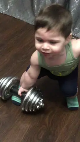 Gonna be the next ufc champion lol #baby #babies #lifting #boeshi 