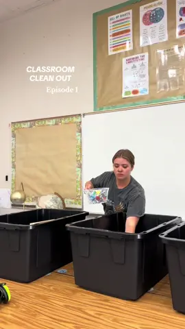Classrooom Cleanout - Episode 1! I got a lot done today but still have a lot more to tackle 📚 Clearing out my room feels bittersweet 🤎#teachersoftiktok #teachertok #teacherlife #highschoolteacher 