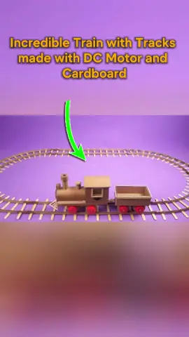 Incredible Train with Tracks made with DC Motor and Cardboard. #IncredibleTrain #DIYEngineering #CardboardCrafts #CreativeProjects #ecofriendlytech 