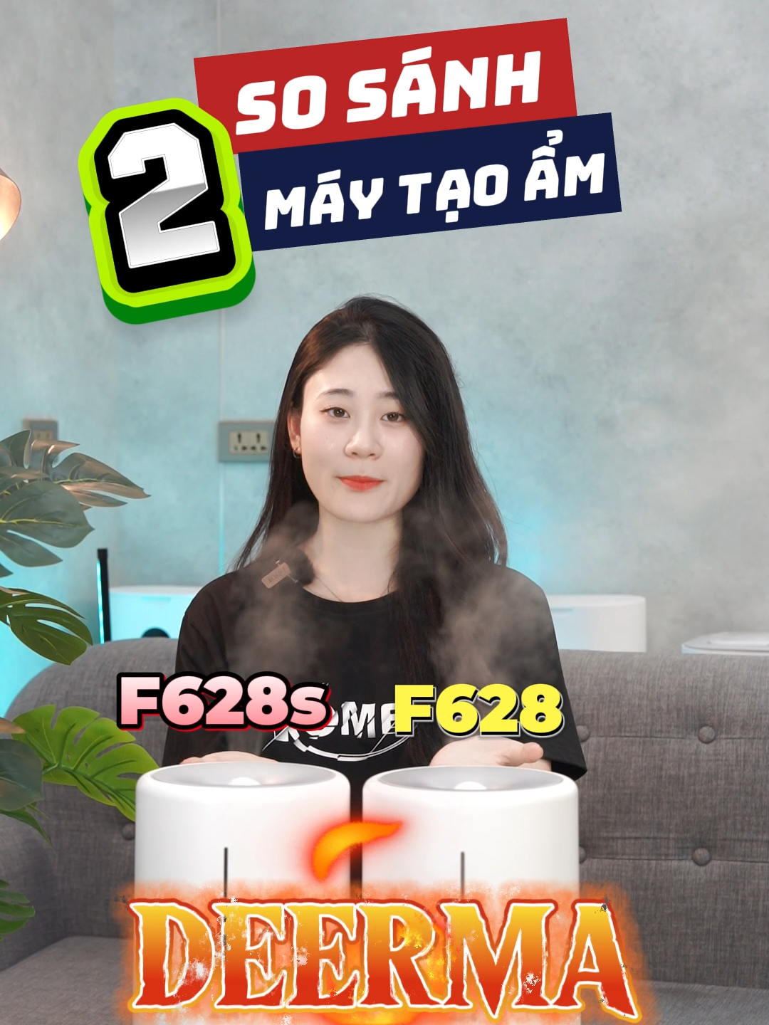 Bác nào ngồi điều hoà 24/24 thì phải sắm ngay 1 em máy tạo ẩm để tránh sụt sịt mũi nha #deermavietnam #fypp