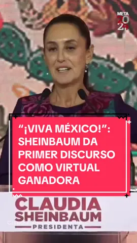 “¡Viva México!”. Claudia Sheinbaum da su primer discurso como virtual presidenta de México. #mexico #sheinbaum #zocalo 