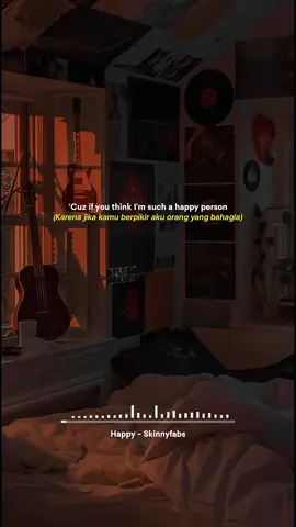 Happy - Skinnyfabs Lirik by || Ranz. #happy   #cover #lirik #skynifabs  #ikiurepku   #liriklaguviral #liriklagu #laguviral  #fyp #berandafypシ #storywa 