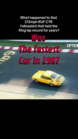 Porsche 911 RUF CTR fastest car in 1987 342 km/h  Top  speed: 342 km/h (213 mph) The Ruf CTR (Group C, Turbo Ruf) also known as the CTR Yellowbird or simply Yellowbird, is a limited-production, high performance sports car manufactured by German automobile manufacturer Ruf Automobile. Introduced for the 1987 model year and based on the Porsche 911, the CTR featured an enlarged and highly tuned version of Porsche’s 3.2 litre flat-six cylinder engine, lightened body panels, an integrated roll cage (adding chassis stiffness in addition to occupant safety) Powertrain Engine 3.4 L (3,367 cc) twin-turbocharged flat-6 Power output 469 PS (345 kW; 463 hp) 553 N⋅m (408 lbf⋅ft) of torque Transmission 5-speed manual Only 30 cars with the manual gearbox will be built (a version with a dual-clutch automatic transmission will follow) at a price of about $795,000 at current exchange rates. That’s high even by the increasingly surreal standards of vintage 911 values—although the original CTR cost a sizable $223,000 back in 1987. 🚸follow us on all social media platforms and YouTube @autoholicsgr #porsche #porscheruf #rufctr #911ctr #911rufctr #ruf911ctr #porsche911 #classic911 #classicporsche #porscheracing #porsche911turbo #porsche911ctr #porschelove #porschedaily #porscheclub #racecar #germancars #stuttgard #autoholics #performance  Do you like the yellow bird ?