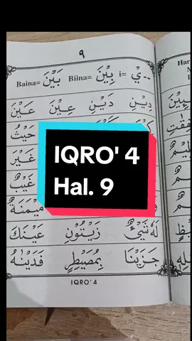 Yuk kita lanjutkan #belajarngaji #belajariqro #iqro4 halaman 9 #tahsindasar #belajarngajimataram 