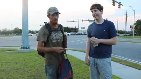 Mr.Beast Gives $10,000 dollars away to homeless man! PT 6/10 #Mrbeast #giving #viral #FYP