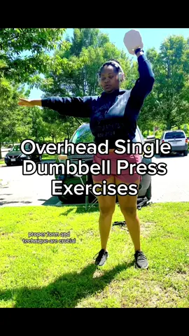 Save these workouts for when youre at the gym and have no idea what to do 🏋🏽‍♀️😮‍💨💪🏾 #singledumbbellworkout #dumbbellworkout #outdoorfitness #tonedarms #howtogettoned #simpleworkout #beginnerworkout #fyp #press 