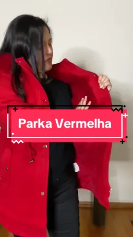 Parka Vermelha #modacasual #modachic #model 
