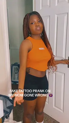 Fake Tattoo prank on my mom gone wrong😳@Angel @Marie-Laure daily life #thegyimahfamily #momoof5kidzz #fyp 